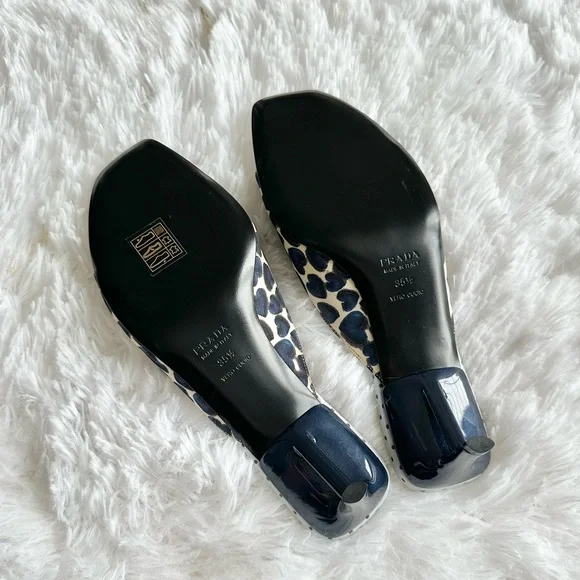Vintage Prada SS200 Polka Dot Heart Kitten Heels - Picture 8 of 9